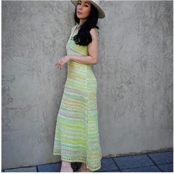 Zara Crochet Dress size small NWT Maxi rainbow Multicolored blogger favorite - Picture 4 of 16